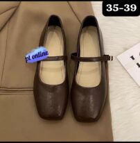Women Classic Retro Square toe Flat Jane Shoes - Image 7