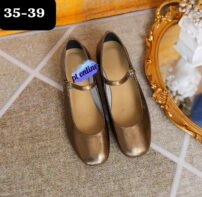 Women Classic Retro Square toe Flat Jane Shoes - Image 2