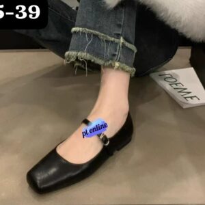 Women Classic Retro Square toe Flat Jane Shoes